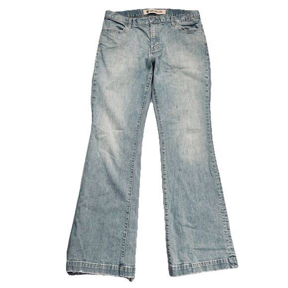 Y2K Gap Long And Lean Jeans 12 (32x31) Light Wash Blue Mid Rise Stretch Womens - Picture 1 of 10